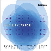 DAddario Helicore Hybrid Kontrabass D String 3/4 Größe Medium