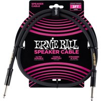 Ernie Ball P06071 3ft Straight-Straight Lautsprecherkabel schwarz