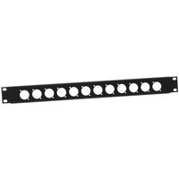 Adam Hall 19"-U-Rackblende für 12 x XLR „D“-Typ 1 HE