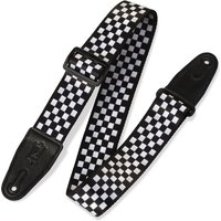 Levys 2" Polyester Gitarrengurt Black/White kariert