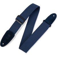 Levys 2" Baumwolle Gitarrengurt w / Leder enden Marine