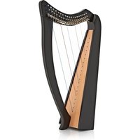 19-saitige Deluxe-Harfe mit Halbtonklappen von Gear4music schwarz - Fast neu
