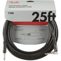 Fender Professional Instrumentenkabel 25 Fuß gerade/gewinkelt schwarz