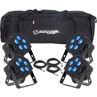 ADJ 5PX HEX LED Par Can 4er-Pack mit Tasche und Kabeln