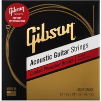 Gibson Beschichtete Phosphor-Bronze-Akustiksaiten Light 12-53