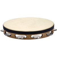 Meinl Holztamburin mit Kopf Stahl-Dachziegel Walnuss braun