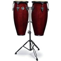 LP Aspire 11" & 12" Congas mit Doppelständer dunkles Holz