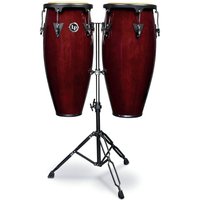 LP Aspire 10" & 11" Congas mit Doppelständer dunkles Holz