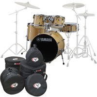 Yamaha Stage Custom – 5-teiliger 22-Birkenkesselsatz mit Taschen Natural Wood