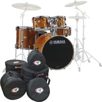 Yamaha Stage Custom – 5-teiliger 22-Birkenkesselsatz mit Taschen Honey Amber