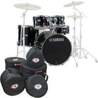 Yamaha Stage Custom – 5-teiliger 22-Birkenkesselsatz mit Taschen Raven Black