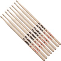 Vic Firth 5B Hickory-Schlagzeugstöcke 4 Paar Value Bundle