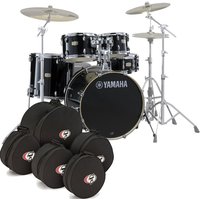 Yamaha Stage Custom – 5-teiliger 20-Birkenkesselsatz mit Taschen Raven Black