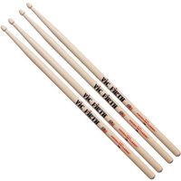Vic Firth 7A Hickory-Schlagzeugstöcke 2 Paar Value Bundle