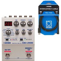 Boss DD-200 Digitales Delay-Pedal mit MIDI-Verbindungskabel