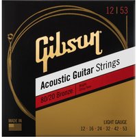 Gibson 80/20 Bronze Light Akustiksaiten aus Bronze 12-53