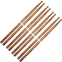 Promark FireGrain 5B Wood Tip Drumsticks 4 Paar Value Bundle