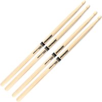 ProMark Hickory 5B Woodtip Drumsticks von Hickory 5B 2 Paar Value Bundle