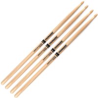 ProMark Hickory 7A Woodtip Drumsticks 2 Paar Value Bundle