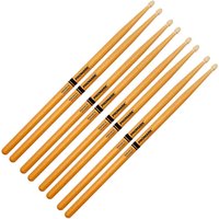 Promark Rebound 5A ActiveGrip Clear Hickory 4 Paar Value Bundle