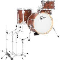 Gretsch Catalina Club Jazz 18-Kesselsatz mit Flatbase-Hardware Satin Walnuss