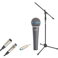 SubZero Beta Dynamisches Gesangsmikrofon mit Kabel und Mikrofonständer