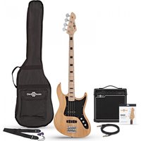 LA II-Bassgitarre Natural im Paket mit SubZero V15B-Verstärker