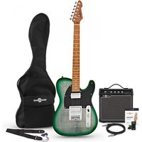 Knoxville Select E-Gitarre HH im Paket mit Verstärker Trans Green