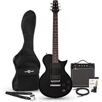 New Jersey Klassische E-Gitarre + 15W Pack Schwarz