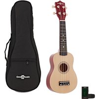 Ukulele von Gear4music Natur mit Zubehörpaket