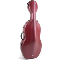 Gewa Cellokoffer aus reinem Polycarbonat mit Rädern rot