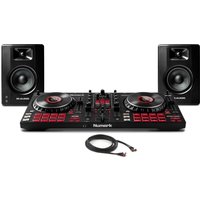 Numark Mixtrack Platinum FX DJ-Controller mit M-Audio BX4-Monitoren