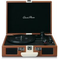 Lenco TT-120 Koffer Turntable mit BT und Einbaulautsprechern braun