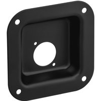 Adam Hall 87081BLK D-Type Einbauplatte Stahl schwarz