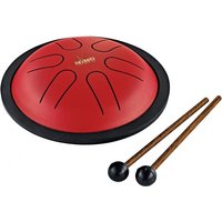 Nino Percussion Mini Tongue Drum aus Stahl rot