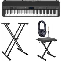 Roland FP-90X Digitalpiano mit Ständer Klavierhocker und Kopfhörer schwarz