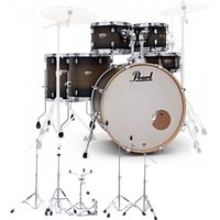 Pearl Decade 6-teiliger 22-Ahornkesselsatz mit Hardware Satin Black Burst