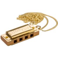 Hohner Little Lady Mundharmonika Gold mit Kette