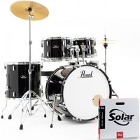 Pearl Roadshow Fünfteiliges USA-Fusion-Drumset mit Sabian-Becken Jet Black