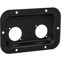 Adam Hall 87085BLK Einbauplatte für 2 powerCON TRUE1-Buchsen schwarz
