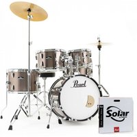 Pearl Roadshow 5-teiliges Kompakt-Drumset mit Sabian-Becken Bronze Metallic