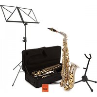 Altsaxophon von Gear4music Nickel und Gold Komplettpaket