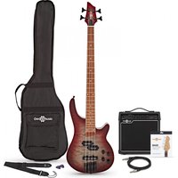 Chicago Select Bassgitarre + Verstärker-Set Reverse Red Burst