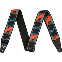 Fender Neon-Monogramm-Gitarrengurt Blau/Orange