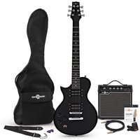 3/4 New Jersey Classic Linkshänder-E-Gitarre + Verstärker-Pack Schwarz