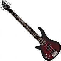 Chicago 5-saitige Linkshändiger Bass von Gear4music Trans Red