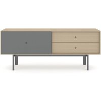 BDI Margo 5229 Media Cabinet, Drift Oak / Fog Grey