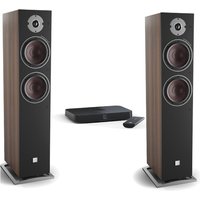 DALI OBERON 7C Active Speakers (Pair) with Sound Hub Compact, Walnut