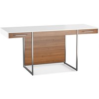 Format 6301 Desk, Natural Walnut / Satin White