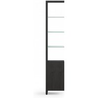 BDI Linea 5801A Charcoal Stained Ash Single Width Bookshelf Add On